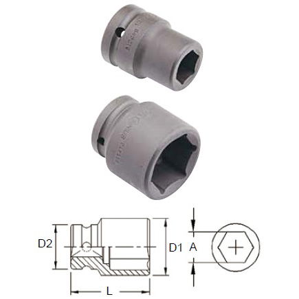 Genius Tools 645241 3/4"-os 6 lapú gépi dugókulcs fej, 41 mm termék fő termékképe