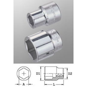 Genius Tools 625234 3/4"-os 6 lapú dugókulcs fej, 34 mm termék fő termékképe
