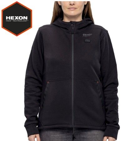Milwaukee M12 HHLBL5-0 Fűthető Női kapucnis pulóver - HEXON - Fekete  (akku és töltő nélkül) termék fő termékképe