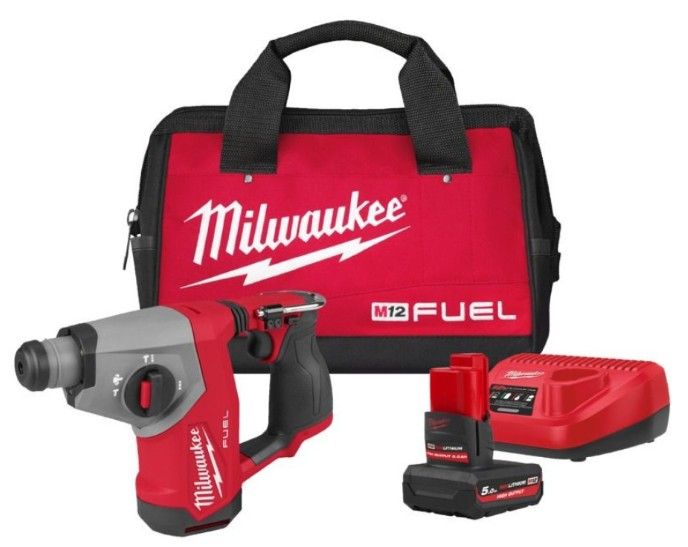 Milwaukee M12 FHAC16-501BRF akkus SDS-Plus fúró-vésőkalapács (1 x 5.0 REDLITHIUM-ION™ High Output™ akkuval, szerszámtáska) termék fő termékképe