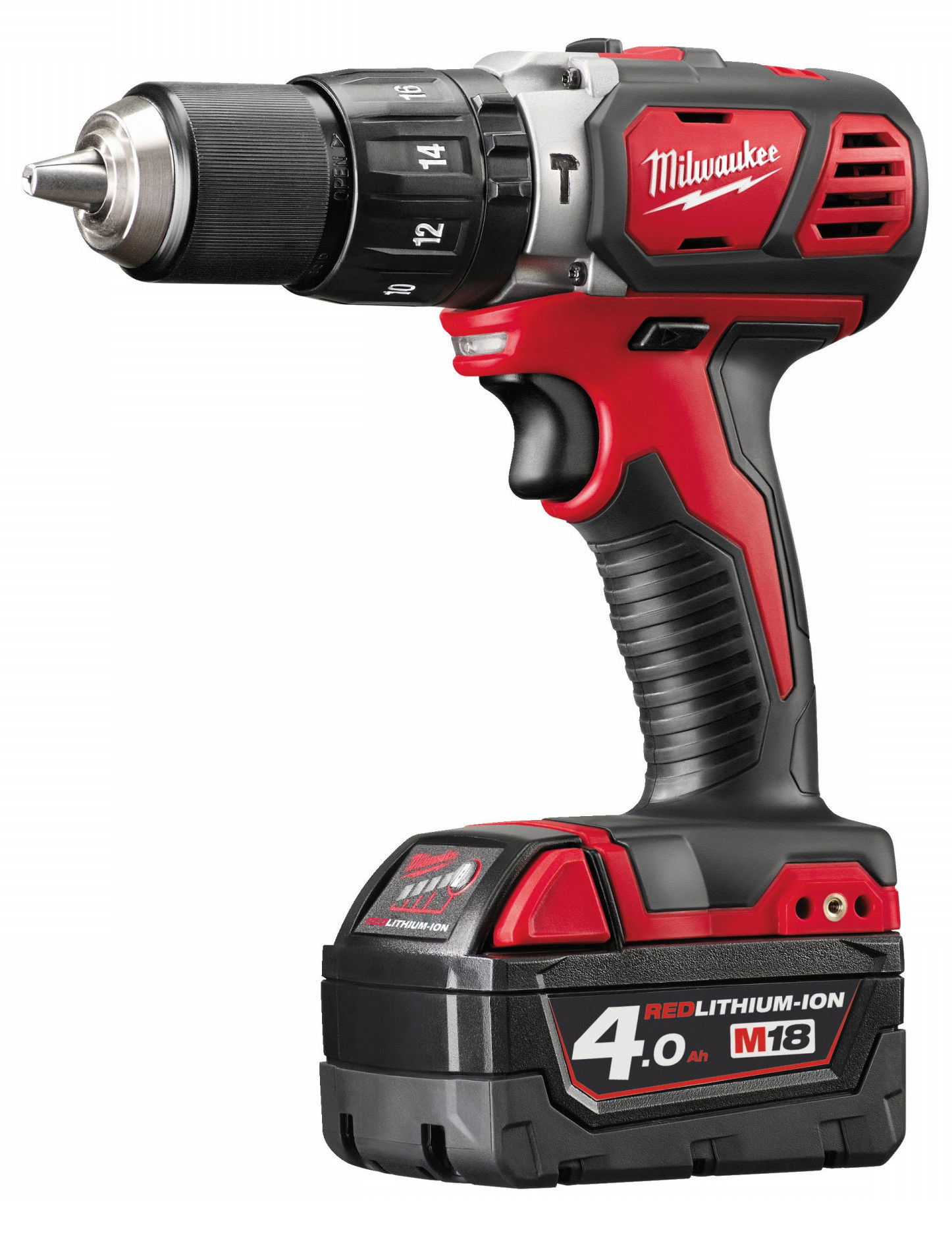Milwaukee M18 BPD-403C akkus kompakt ütvefúró-csavarozó (3 x 4.0 Ah Li-ion akkuval) termék fő termékképe