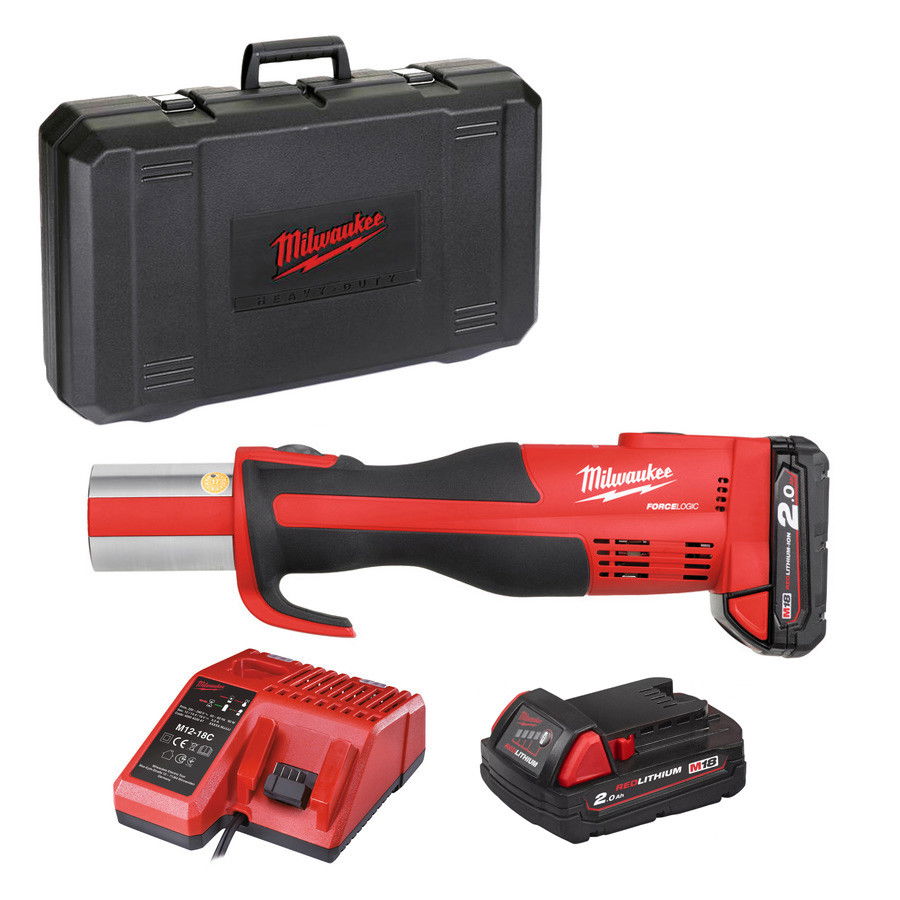 Milwaukee M18 BLHPT-202C FORCELOGIC™ akkus kompakt szénkefe nélküli hidraulikus prés (2 x 2.0 Ah Li-ion akkuval) termék fő termékképe
