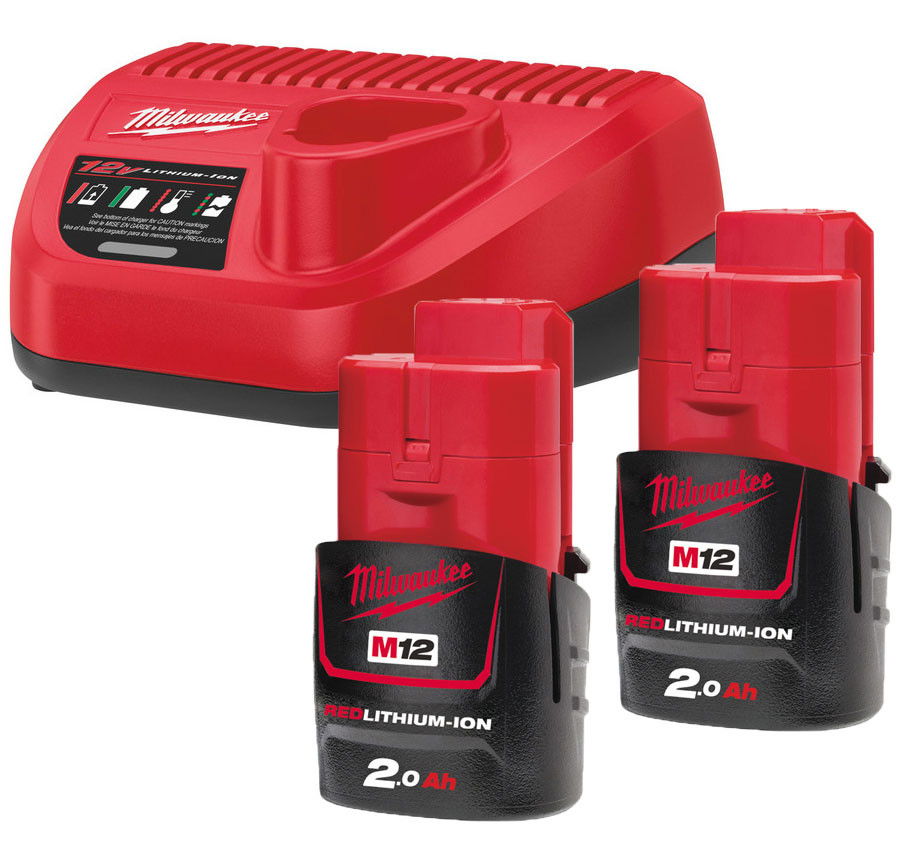 Milwaukee M12 NRG-202 akkumulátor és töltő szett termék fő termékképe