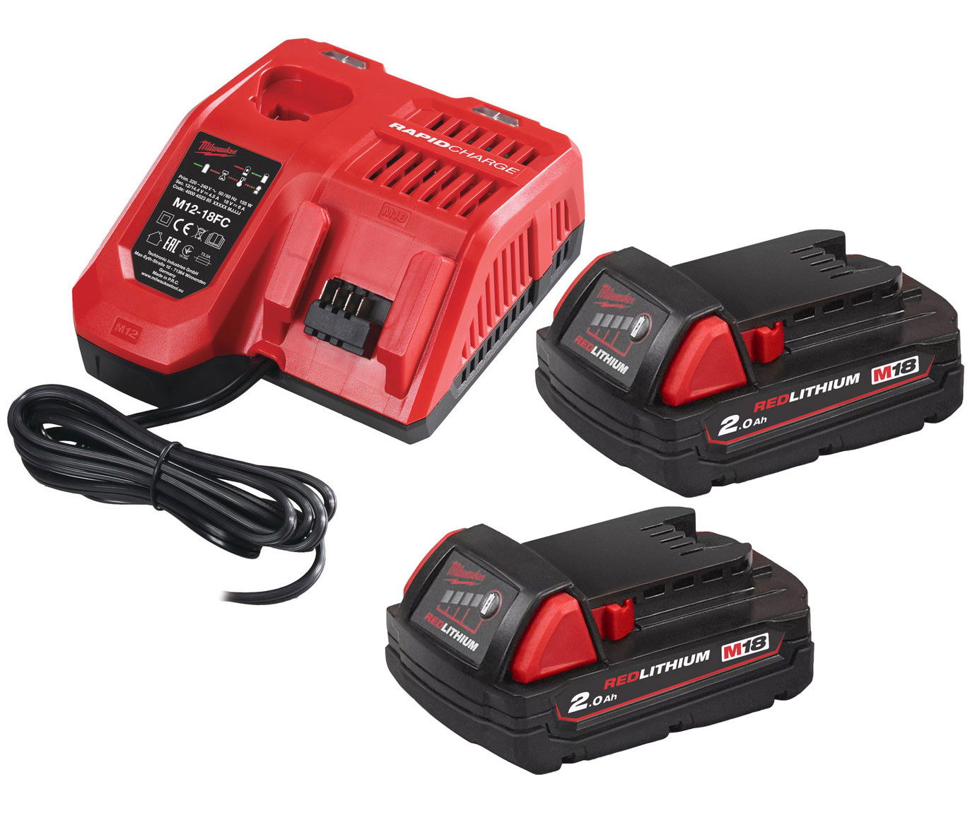 Milwaukee M18 NRG-202 akkumulátor és töltő szett termék fő termékképe