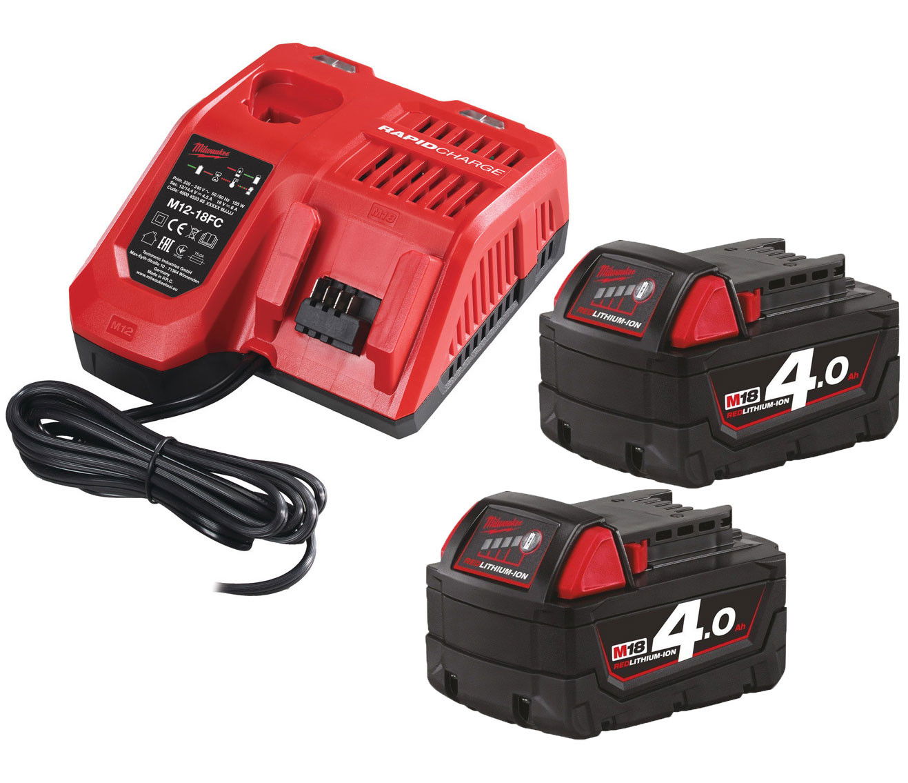 Milwaukee M18 NRG-402 akkumulátor és töltő szett termék fő termékképe