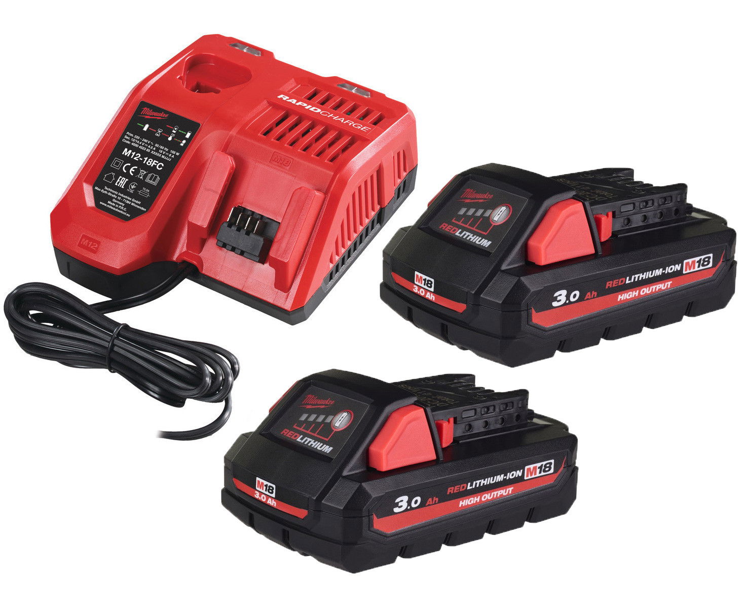 Milwaukee M18 HNRG-302 akkumulátor és töltő szett termék fő termékképe