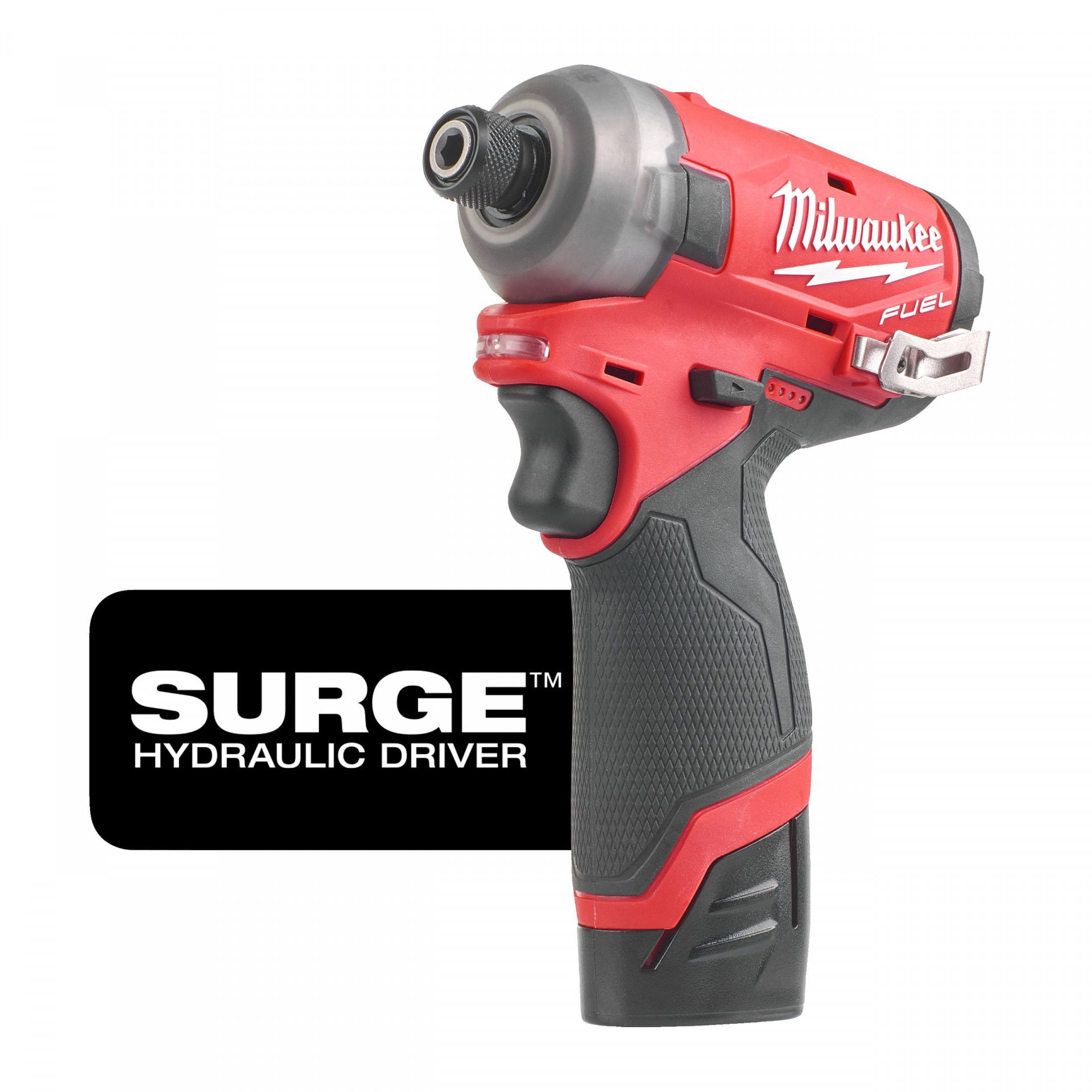 Milwaukee M12 FQID-202X FUEL™ SURGE™ akkus szénkefe nélküli hidraulikus ütvecsavarozó 1/4" hatszög meghajtással (2 x 2.0 Ah Li-ion akkuval) termék fő termékképe
