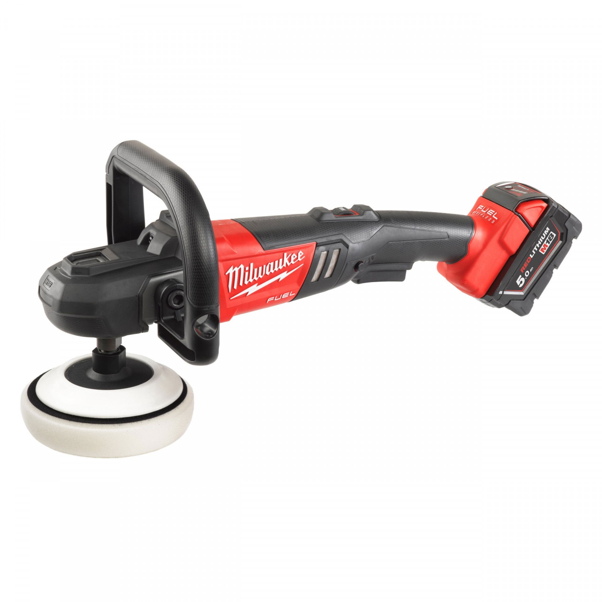 Milwaukee M18 FAP180-502X FUEL™ akkus szénkefe nélküli polírozó (2 x 5.0 Ah Li-ion akkuval)  (PROMO) termék fő termékképe