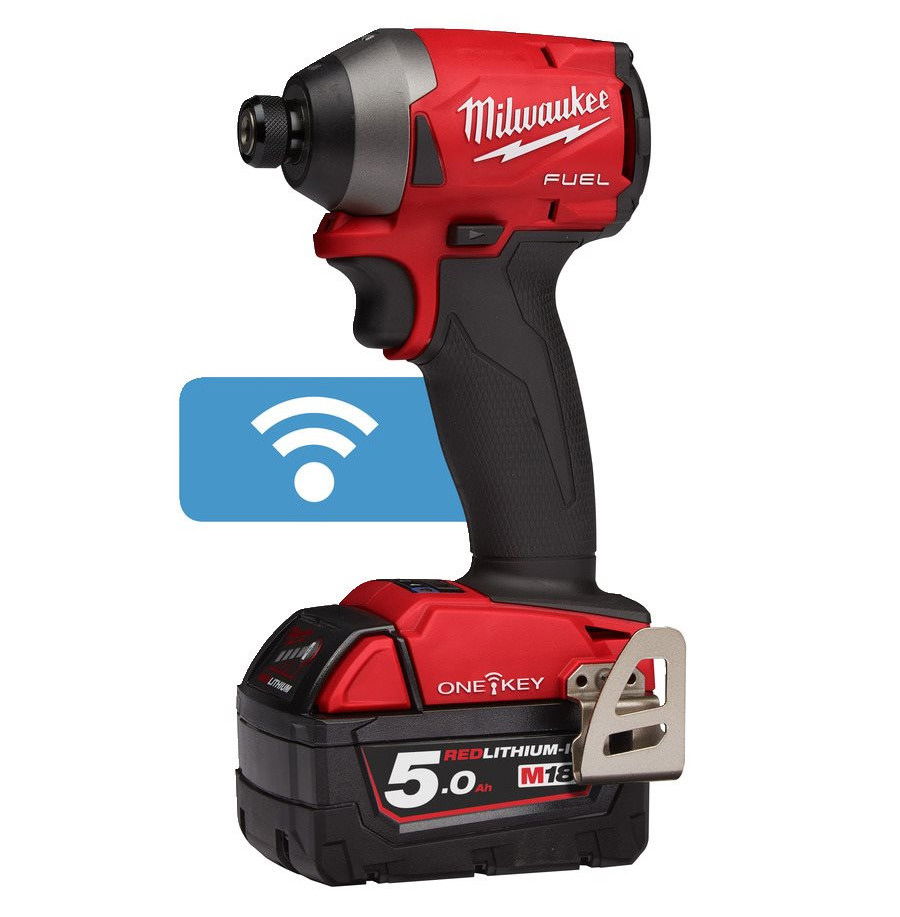 Milwaukee M18 ONEID2-502X akkus ONE-KEY™ FUEL™ szénkefe nélküli ütvecsavarozó 1/4" hatszög meghajtással (2 x 5.0 Ah Li-ion akkuval) termék fő termékképe