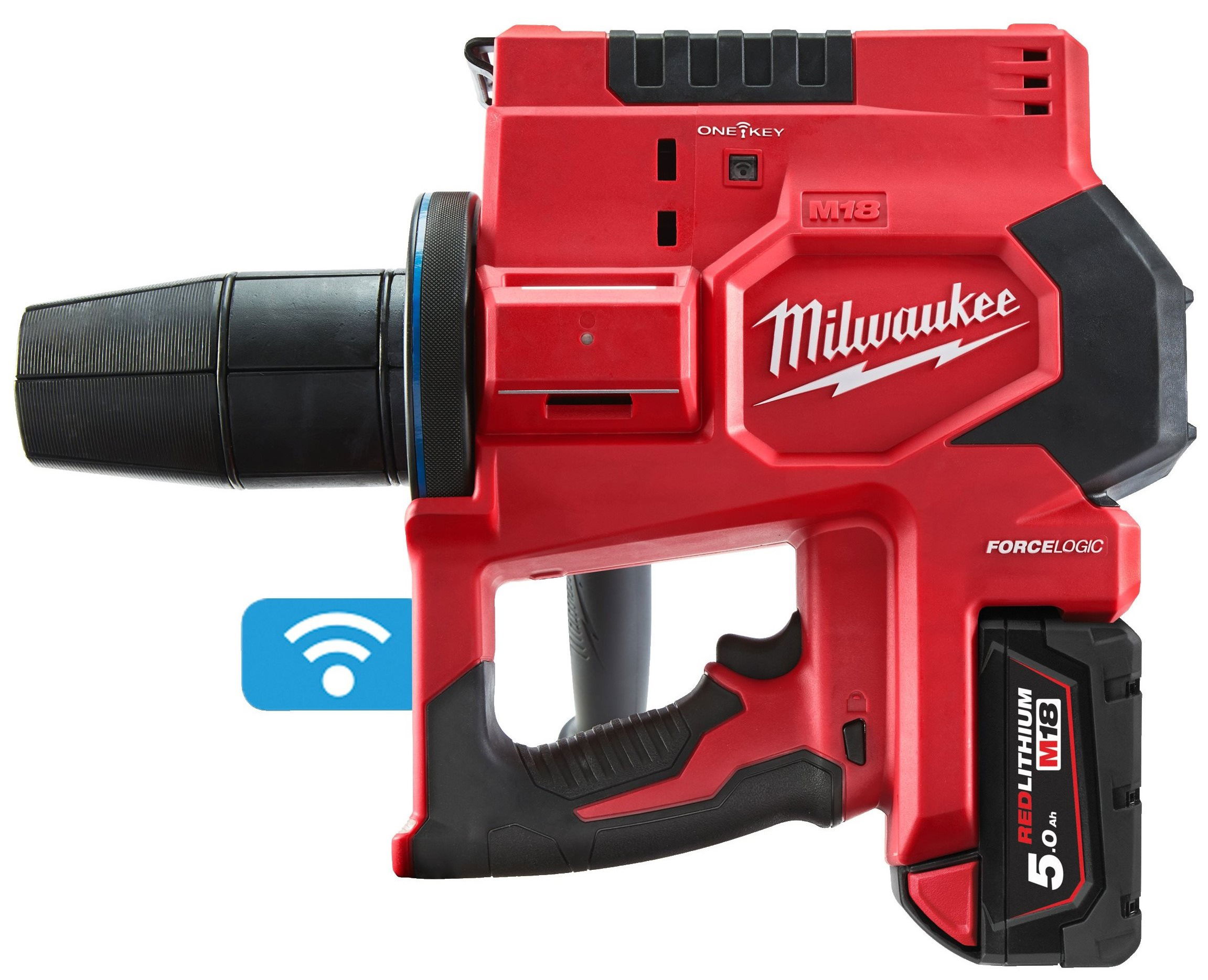 Milwaukee M18 ONEBLPXPL-502C akkus ONE-KEY™ FORCELOGIC™ Uponor™ Q&E szénkefe nélküli hidraulikus csőtágító (2 x 5.0 Ah Li-ion akkuval) termék fő termékképe