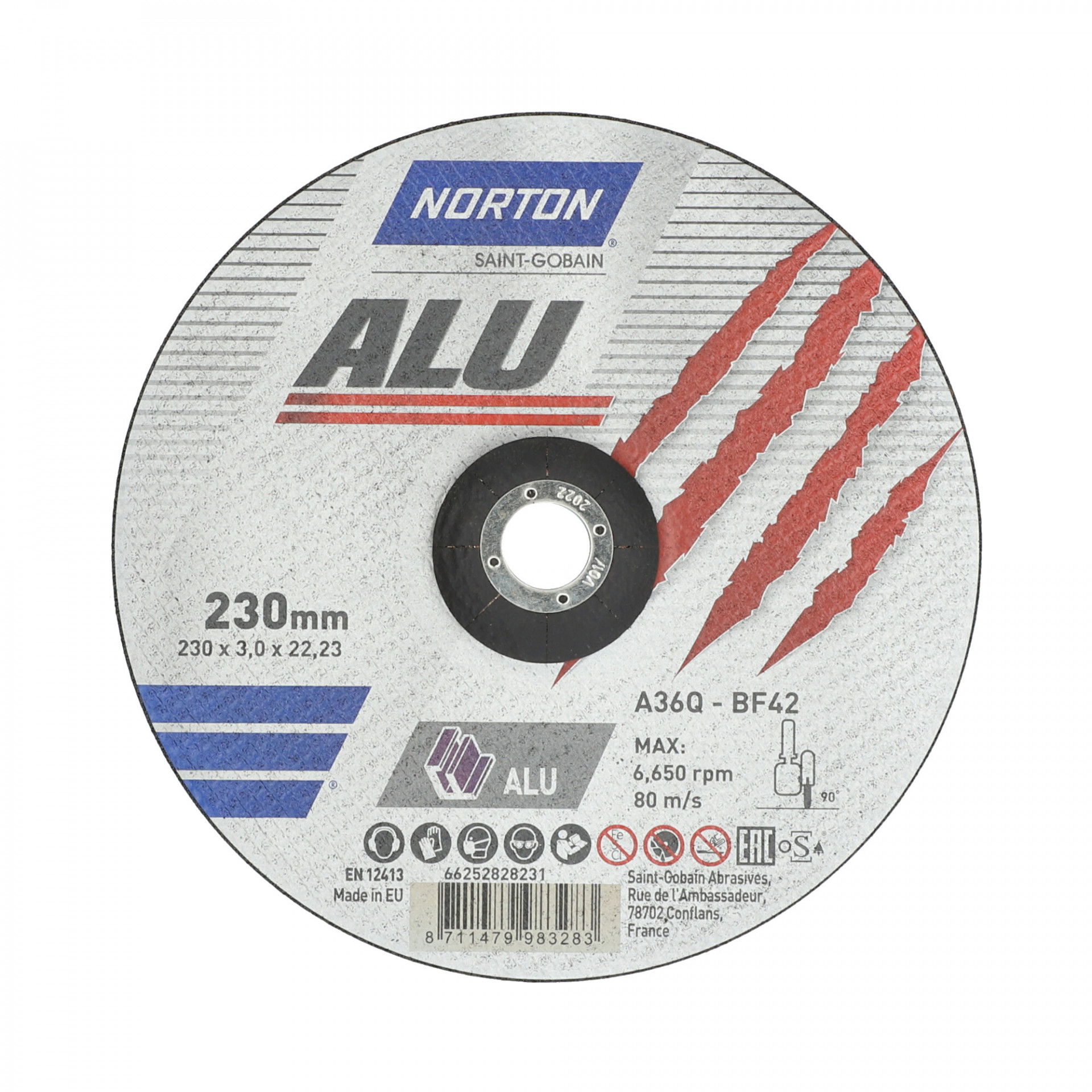 Norton Alumínium vágókorong 230x3,0x22,23mm A36Q, 25 db/csomag termék fő termékképe
