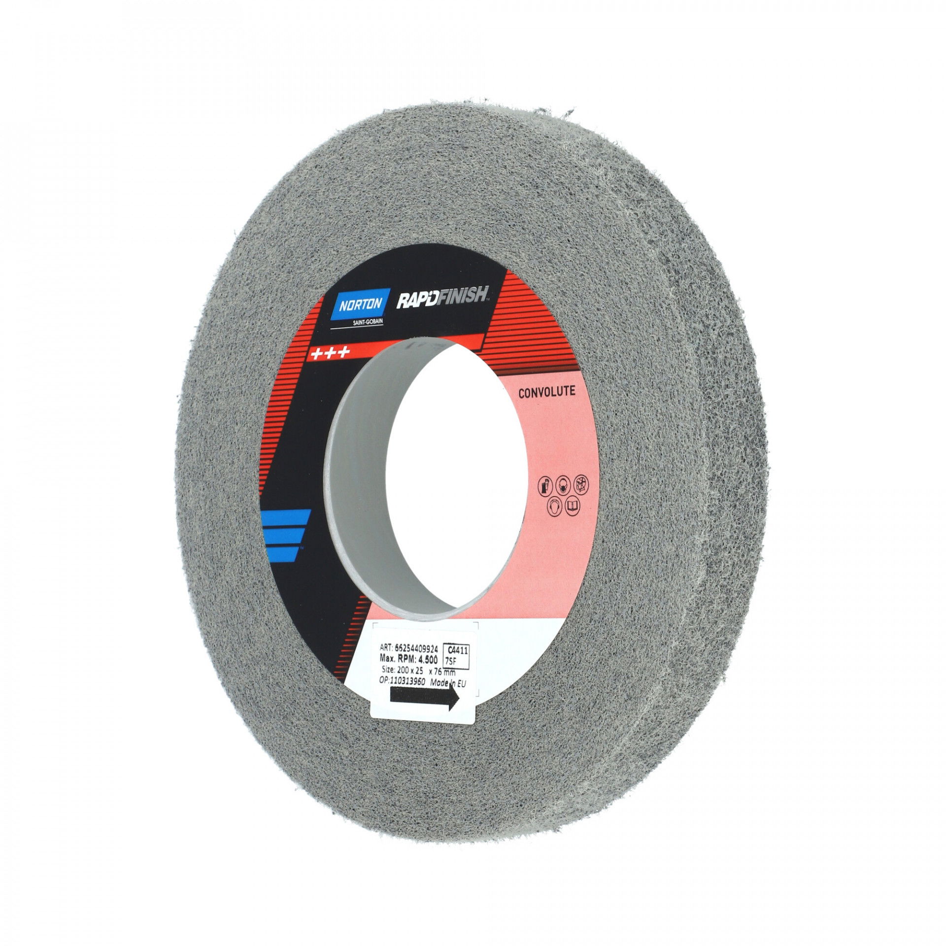 Norton Rapid Finish Light rost csiszolókorong 200x25x76mm Fine 6, 3 db/csomag termék fő termékképe