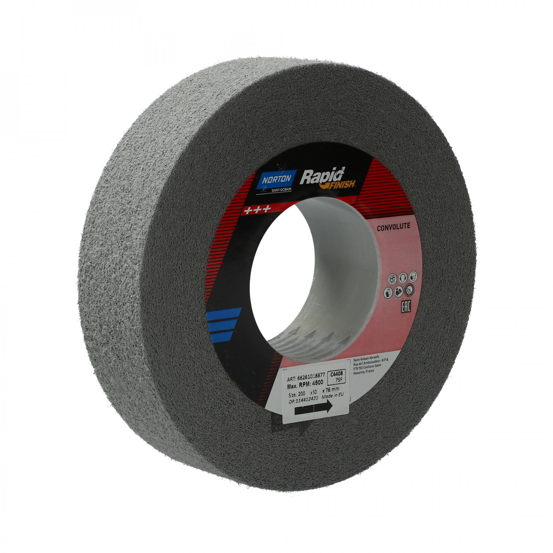 Norton Rapid Finish Series 1000 Long Life rost csiszolókorong 200x50x76mm Fine 9 SiC, 2 db/csomag termék fő termékképe