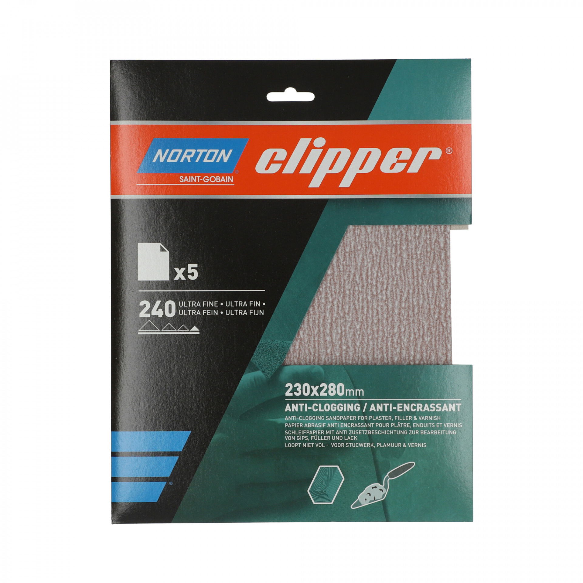 Norton Clipper A275 No-fil® csiszolópapír 230x280mm P240, 10 db/csomag termék fő termékképe