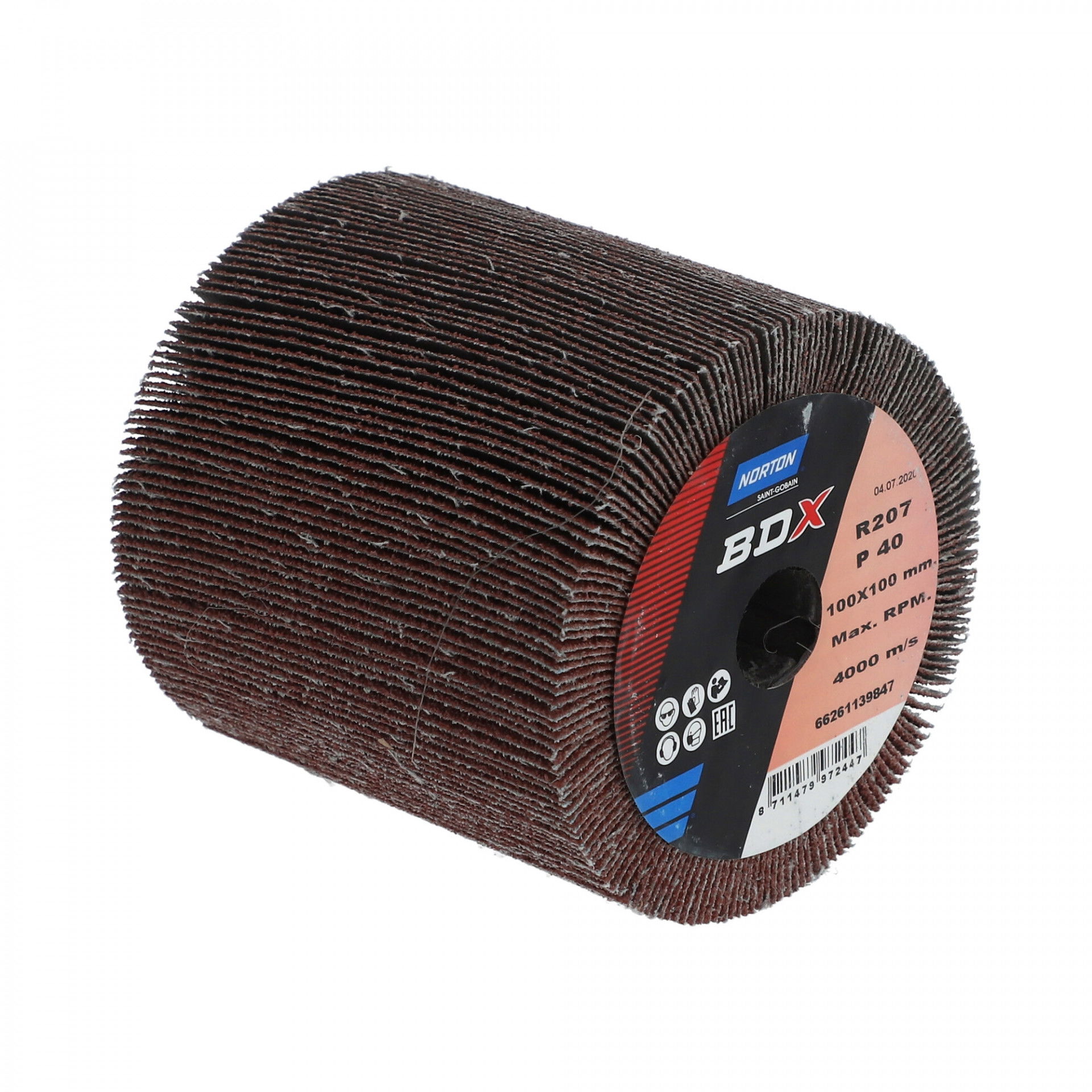 Satinex BDX R207Plus lamellás csiszolókorong Ø100x100x19,1mm P40, 5 db/csomag termék fő termékképe