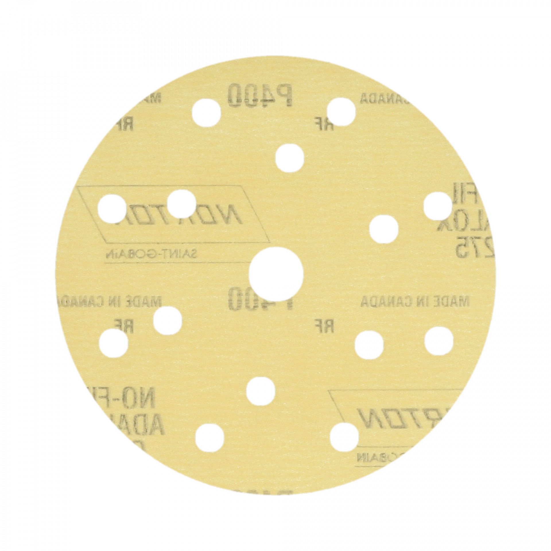 Norton Pro Film Q275 tépőzáras csiszolókorong Ø150 14+1 Lyukas P400, 100 db/csomag termék fő termékképe