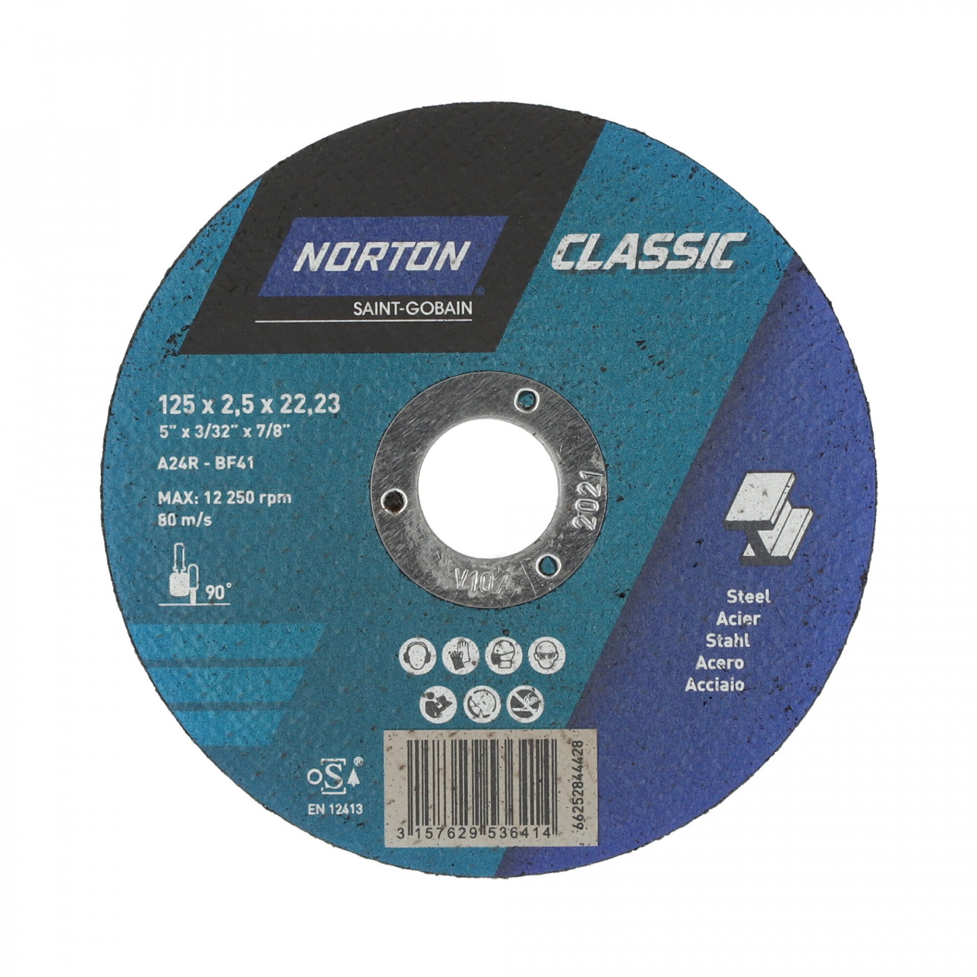Norton Classic vágókorong 125x2,5x22,23 mm A24R, 25 db/csomag termék fő termékképe