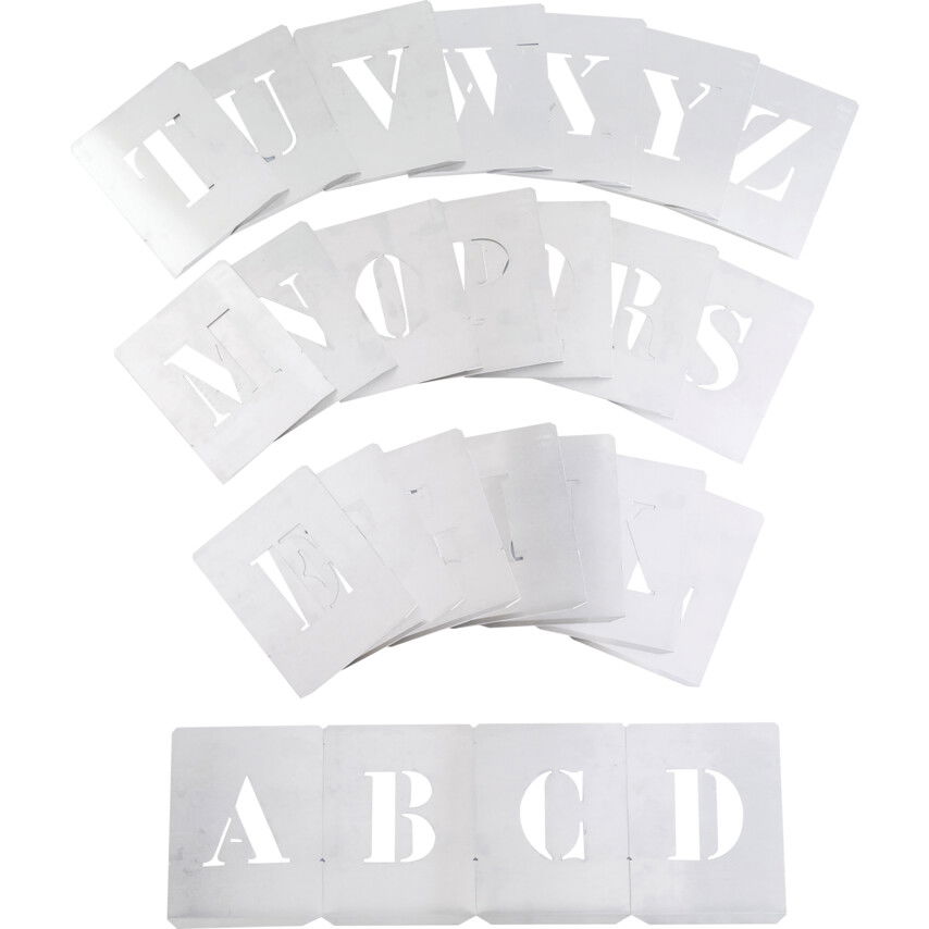 200MM CINK STENCIL BETŰK (26 DB-OS KLT.) termék fő termékképe