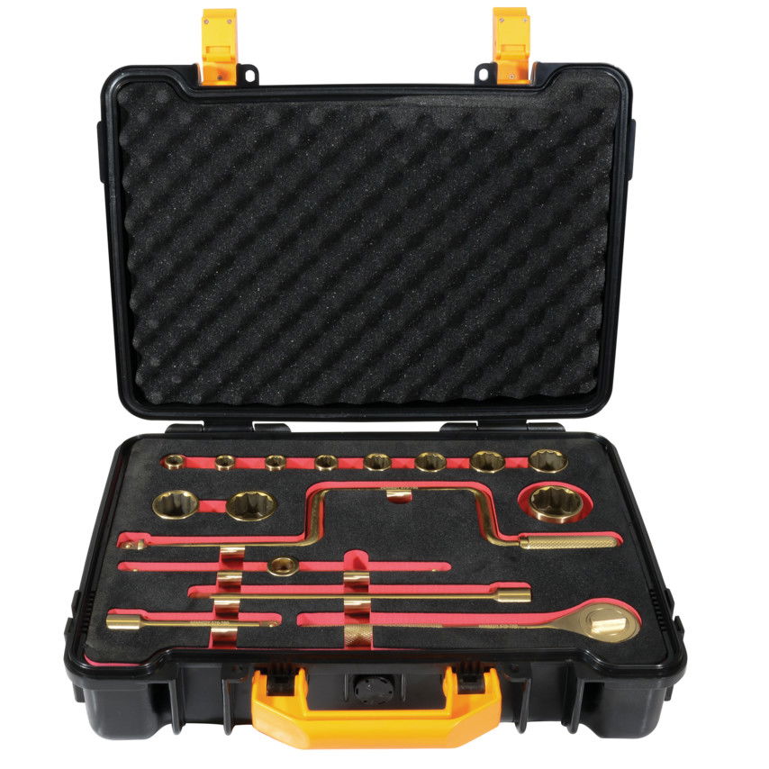 SZIKRAMENTES DUGÓKULCS KÉSZLET 3/4" MEGHAJTÓVAL 14 DB-OS termék fő termékképe