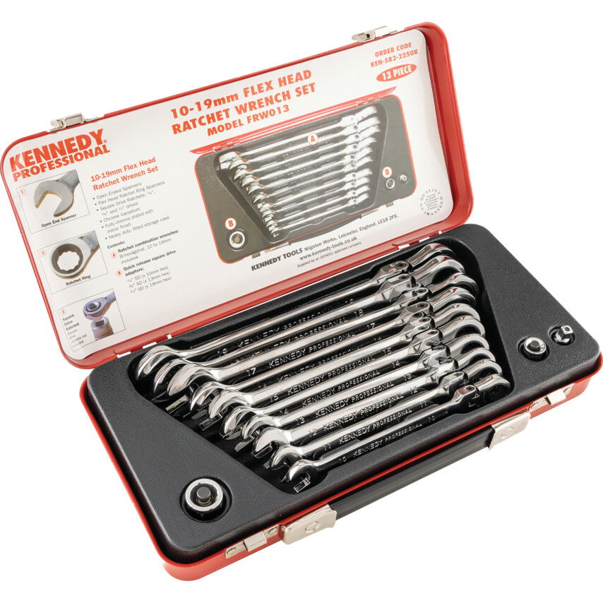 10-19MM RACSNIS CSILLAG-VILLÁSKULCS CSUKLÓS FEJJEL 10 DB-OS KÉSZLET termék fő termékképe