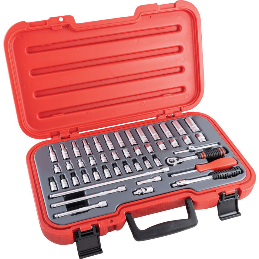 METRIKUS DUGÓKULCS KÉSZLET 1/4" MEGHAJTÓVAL 46 DB-OS termék fő termékképe