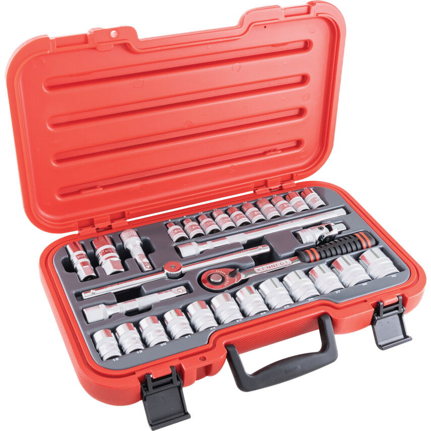 METRIKUS DUGÓKULCS KÉSZLET 1/2" MEGHAJTÓVAL (30 DB-OS) termék fő termékképe