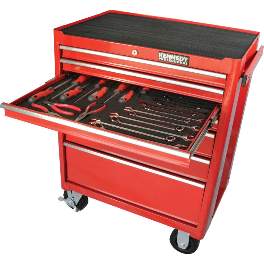 TCC025 7D SZERSZÁMELLENŐRZŐ FIÓKBETÉT KÉSZLET + 7 FIÓKOS GÖRGŐS SZERSZÁMSZEKRÉNY (25 DB-OS) termék fő termékképe