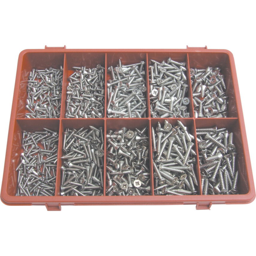A2 STAINLESS STEEL POZI CSK SELF TAPPING SCREW KIT termék fő termékképe