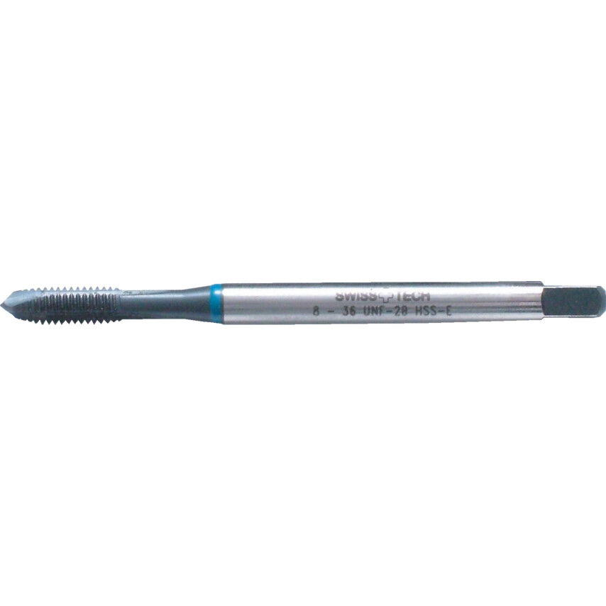 3/8"X24 UNF KÉK GYŰRŰS HSS-EV EGYENES HORNYÚ GÉPI MENETFÚRÓ termék fő termékképe