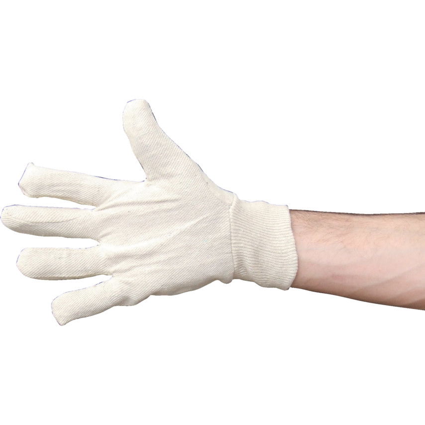 NATÚR PAMUTVÁSZON KESZTYŰ KÖTÖTT MANDZSETTÁVAL 7 OZ termék fő termékképe