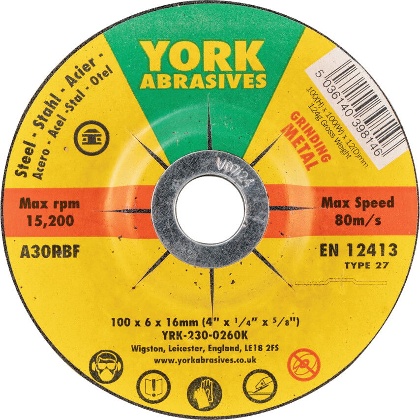 100X6X16 A30RBF DPC TISZTÍTÓKORONG, T27 termék fő termékképe