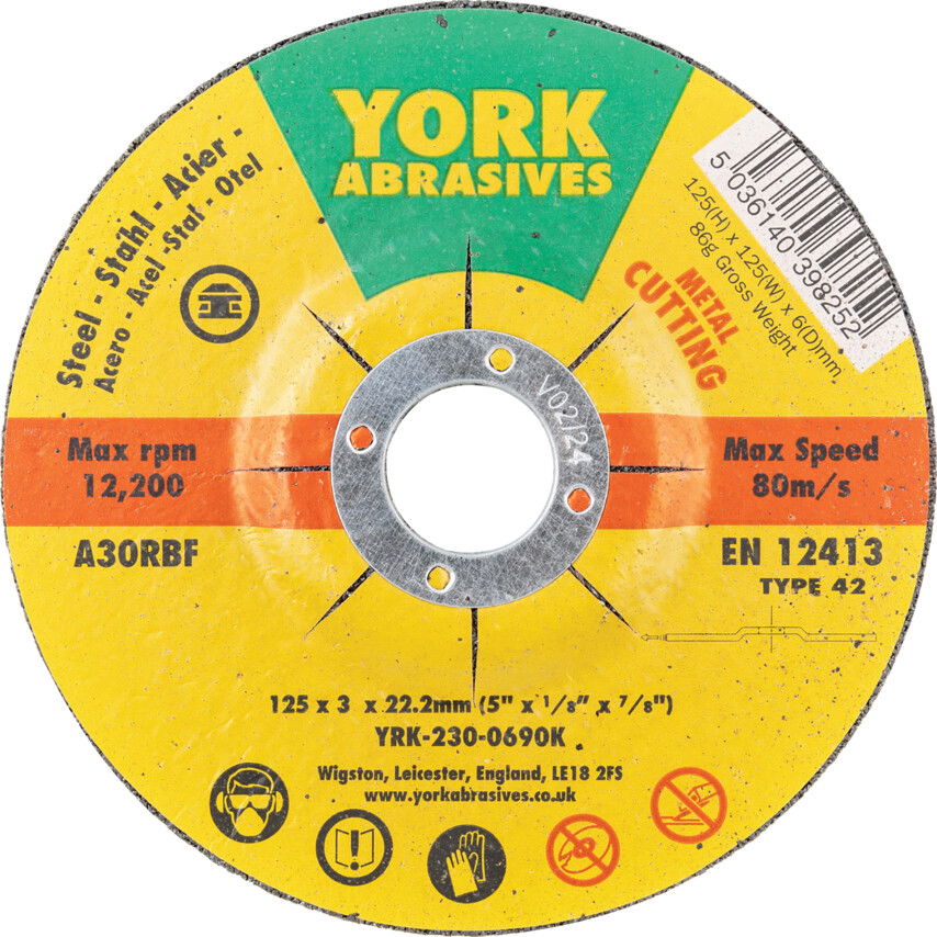 125X3X22.23 A30RBF VÁGÓKORONG, T42 termék fő termékképe