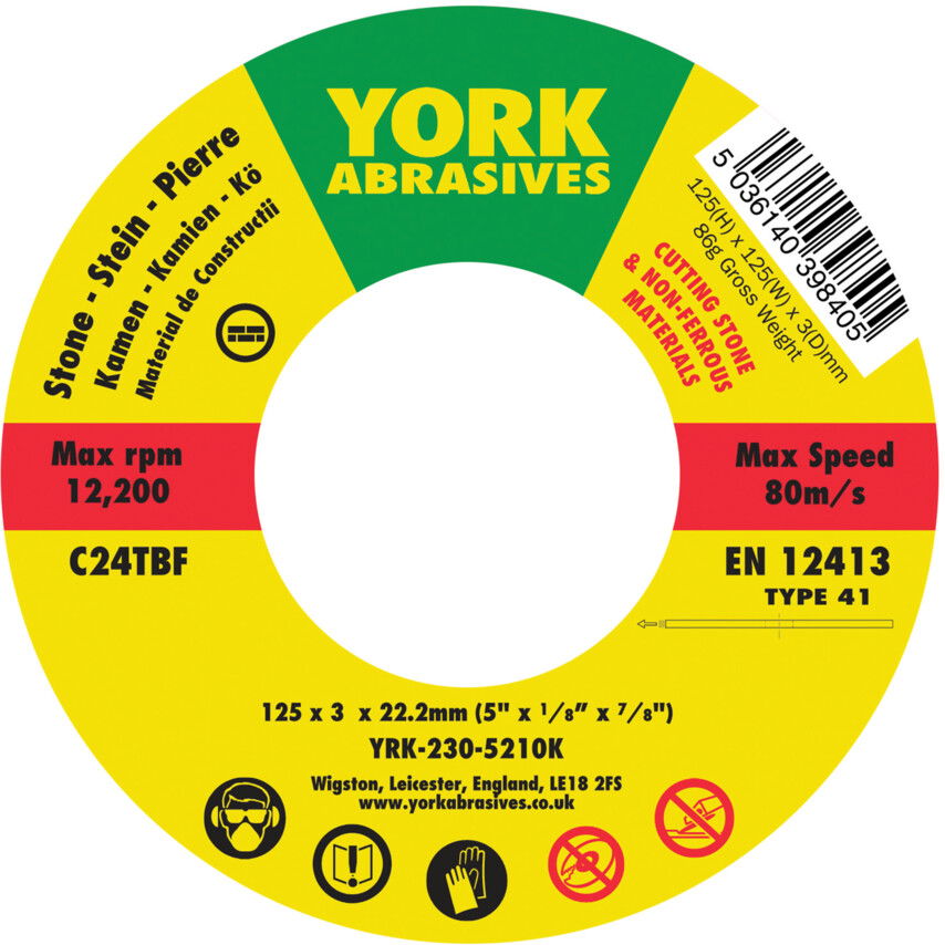 125X3X22.23  C24TBF LAPOS VÁGÓKORONG T41 termék fő termékképe