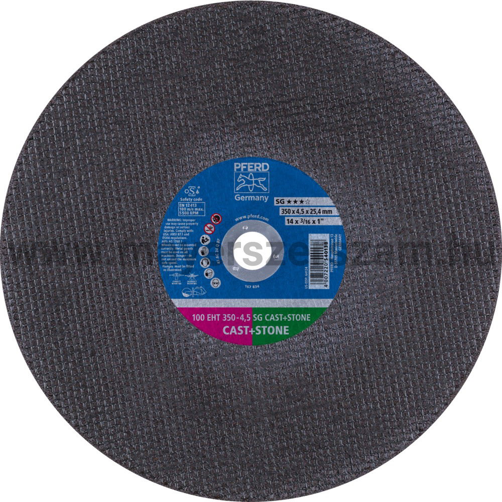 VÁGÓKORONG 100 EHT 350-4,5 SG CAST+STONE/25,4 termék fő termékképe
