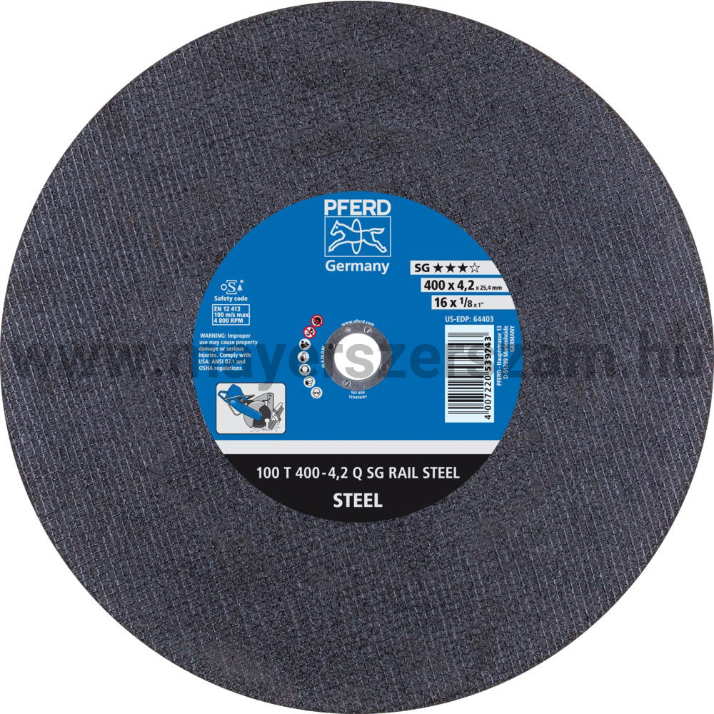 100 T 400-4,2 Q SG RAIL STEEL/25.4 termék fő termékképe
