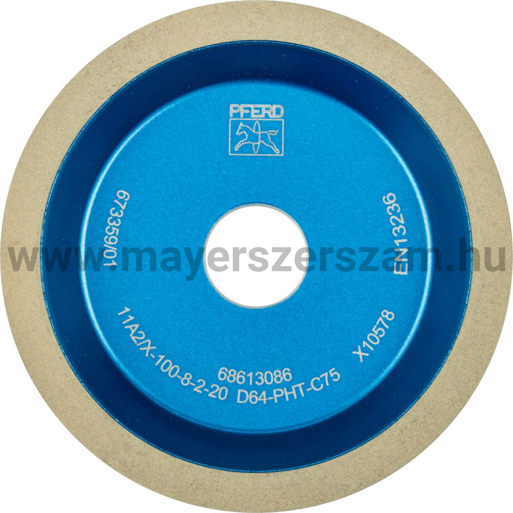 GYÉMÁNT CSISZOLÓKORONG 11A2 100- 8- 2 D 64 PHT C75 BO.20, W.60 termék fő termékképe