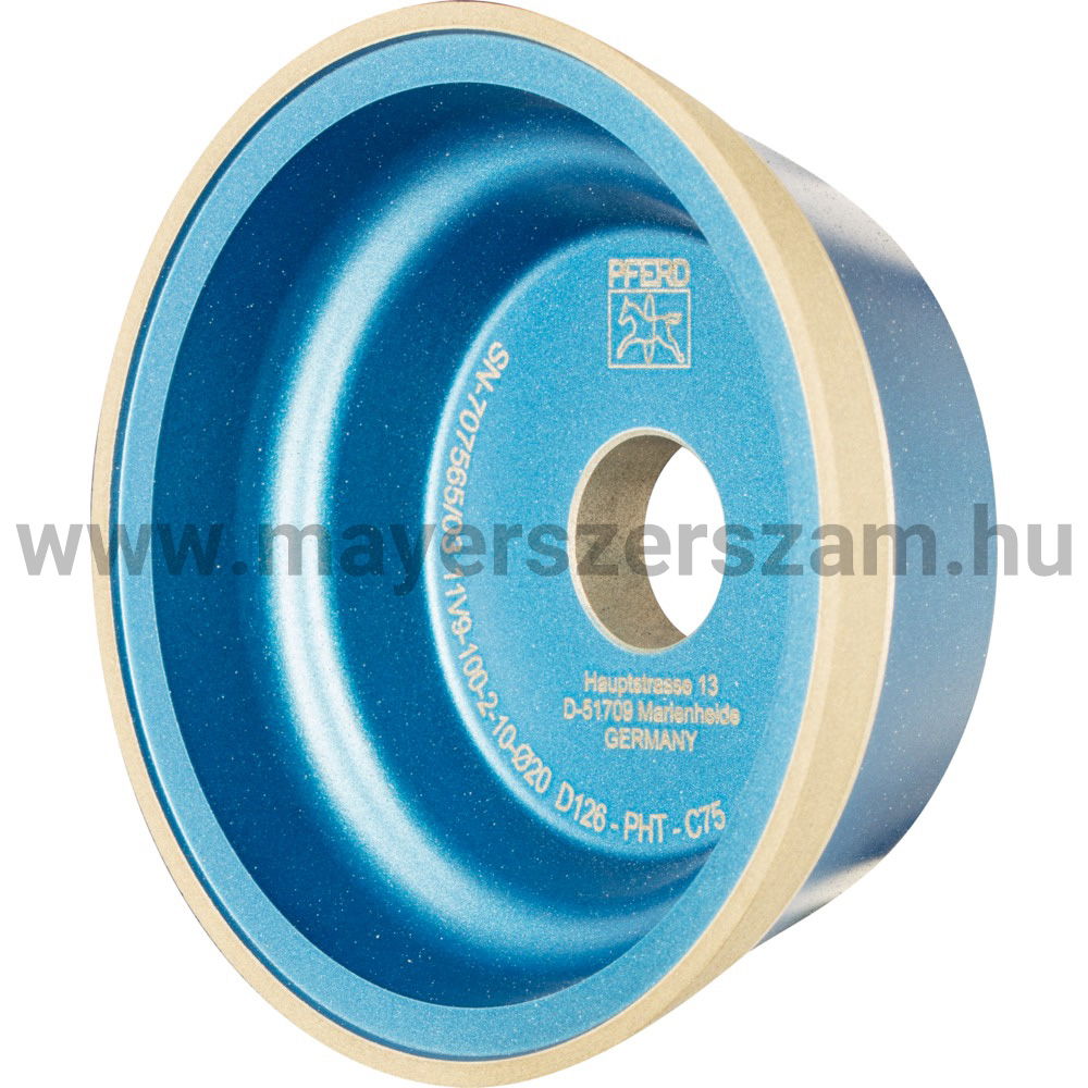 GYÉMÁNT CSISZOLÓKORONG 11V9 100- 2-10 D126 PHT C75 BO.20 termék fő termékképe
