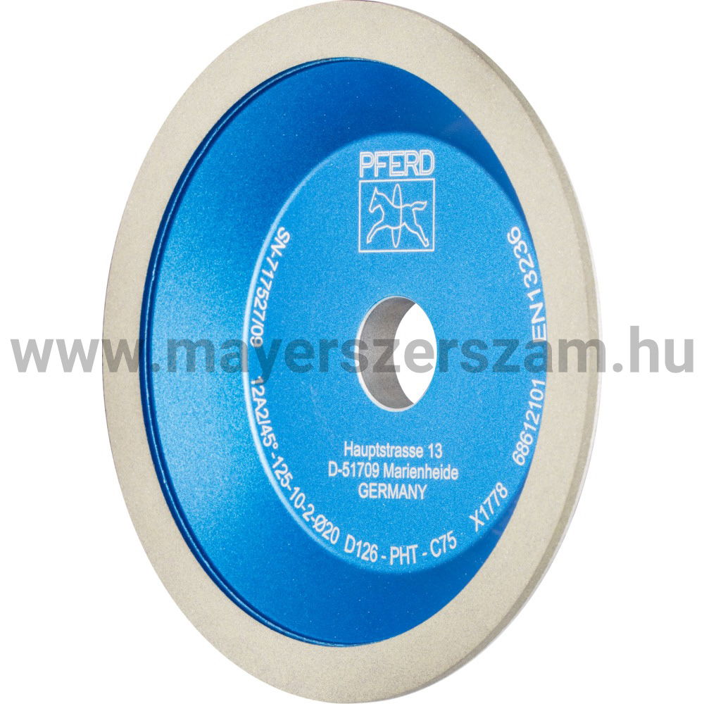 GYÉMÁNT CSISZOLÓKORONG 12A2 125-10- 2 D126 PHT C75 BO.20, W.45 termék fő termékképe