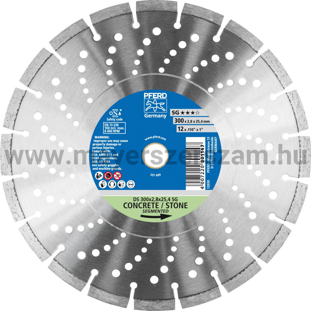 GYÉMÁNTSZEMCSÉS VÁGÓKORONG DS 300x2,8x25,4 SG termék fő termékképe