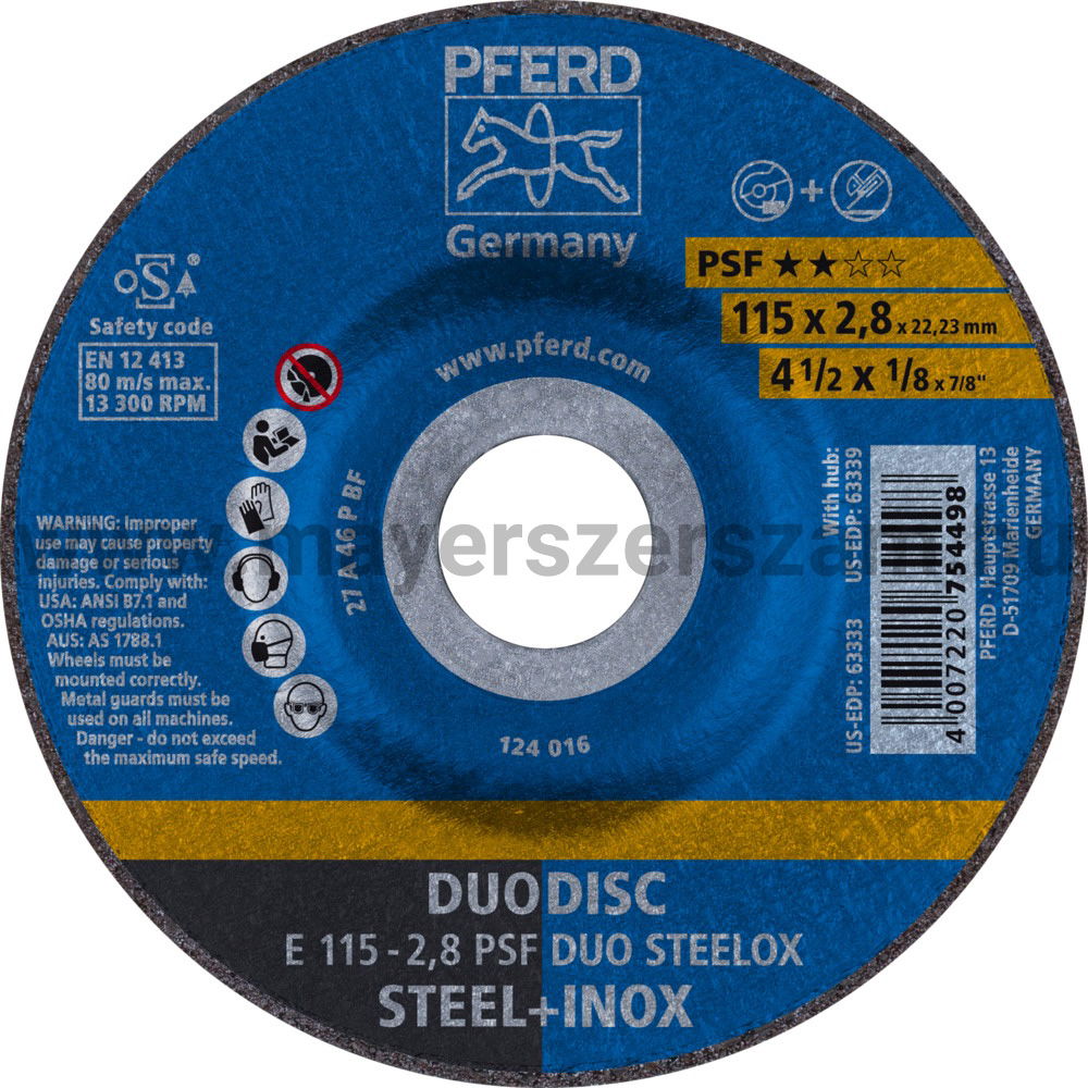 DUODISC E 115-2,8 PSF DUO STEELOX termék fő termékképe