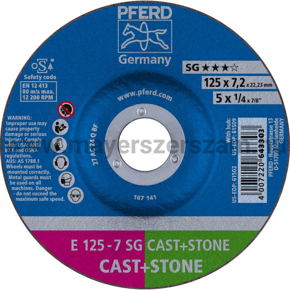TISZTÍTÓKORONG E 125-7 SG CAST+STONE termék fő termékképe