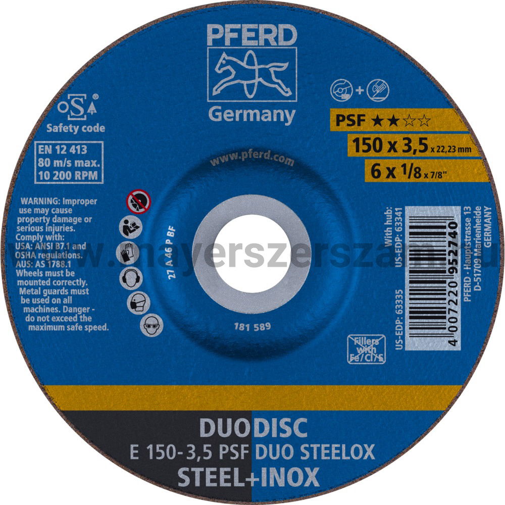 DUODISC E 150-3,5 PSF DUO STEELOX termék fő termékképe