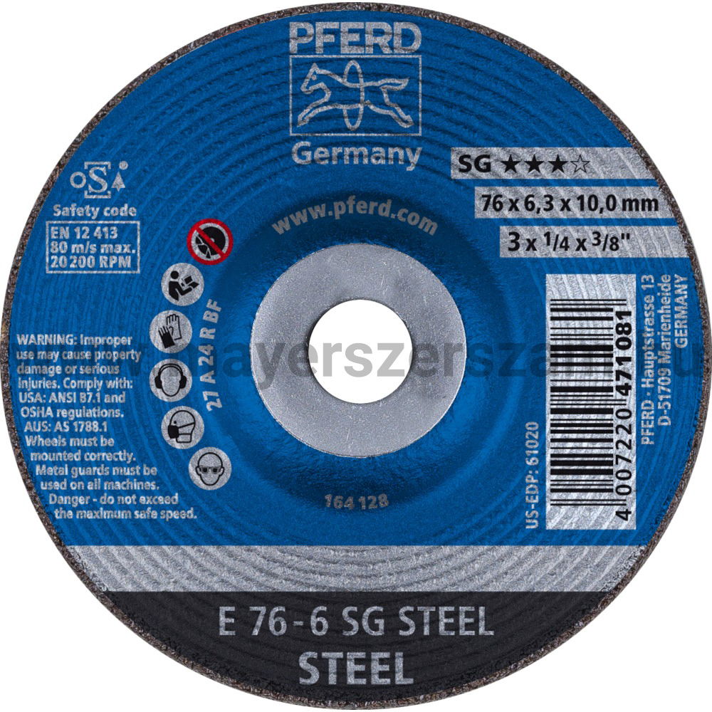 TISZTÍTÓKORONG E 76-6 SG STEEL/10 termék fő termékképe