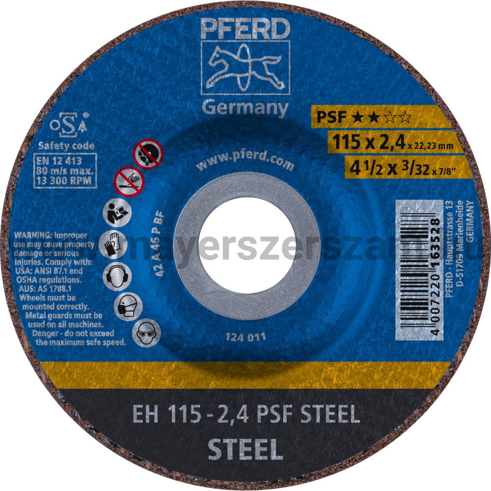 VÁGÓKORONG EH 115-2,4 PSF STEEL termék fő termékképe