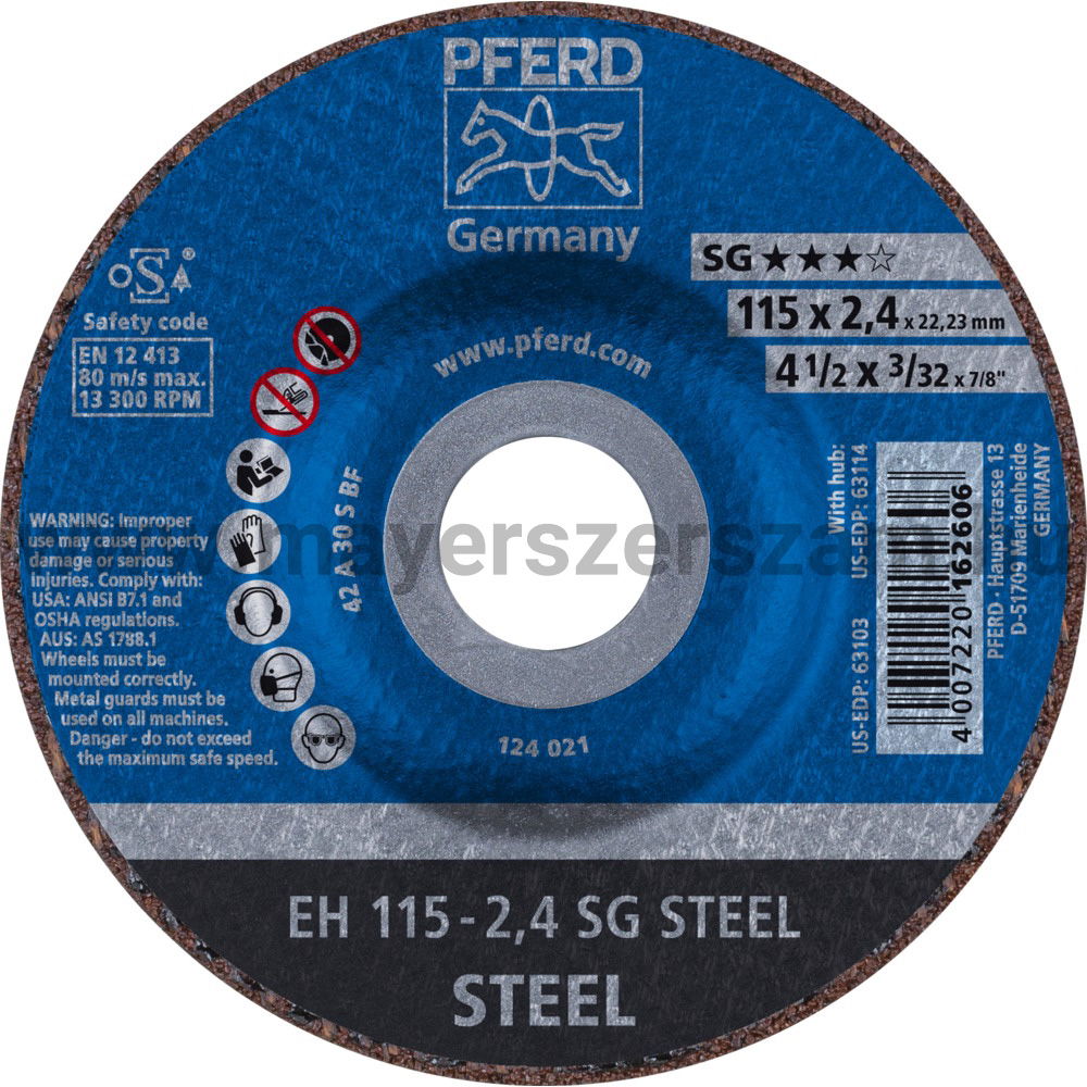 VÁGÓKORONG EH 115-2,4 SG STEEL termék fő termékképe