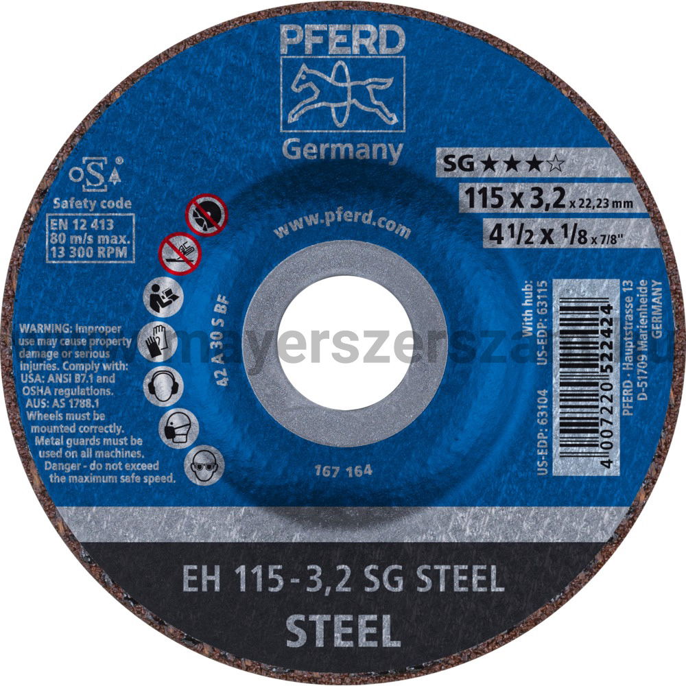 VÁGÓKORONG EH 115-3,2 SG STEEL termék fő termékképe