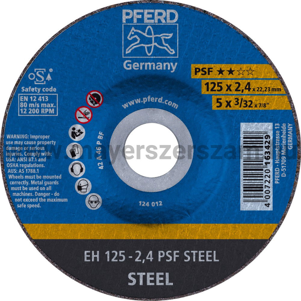 VÁGÓKORONG EH 125-2,4 PSF STEEL termék fő termékképe