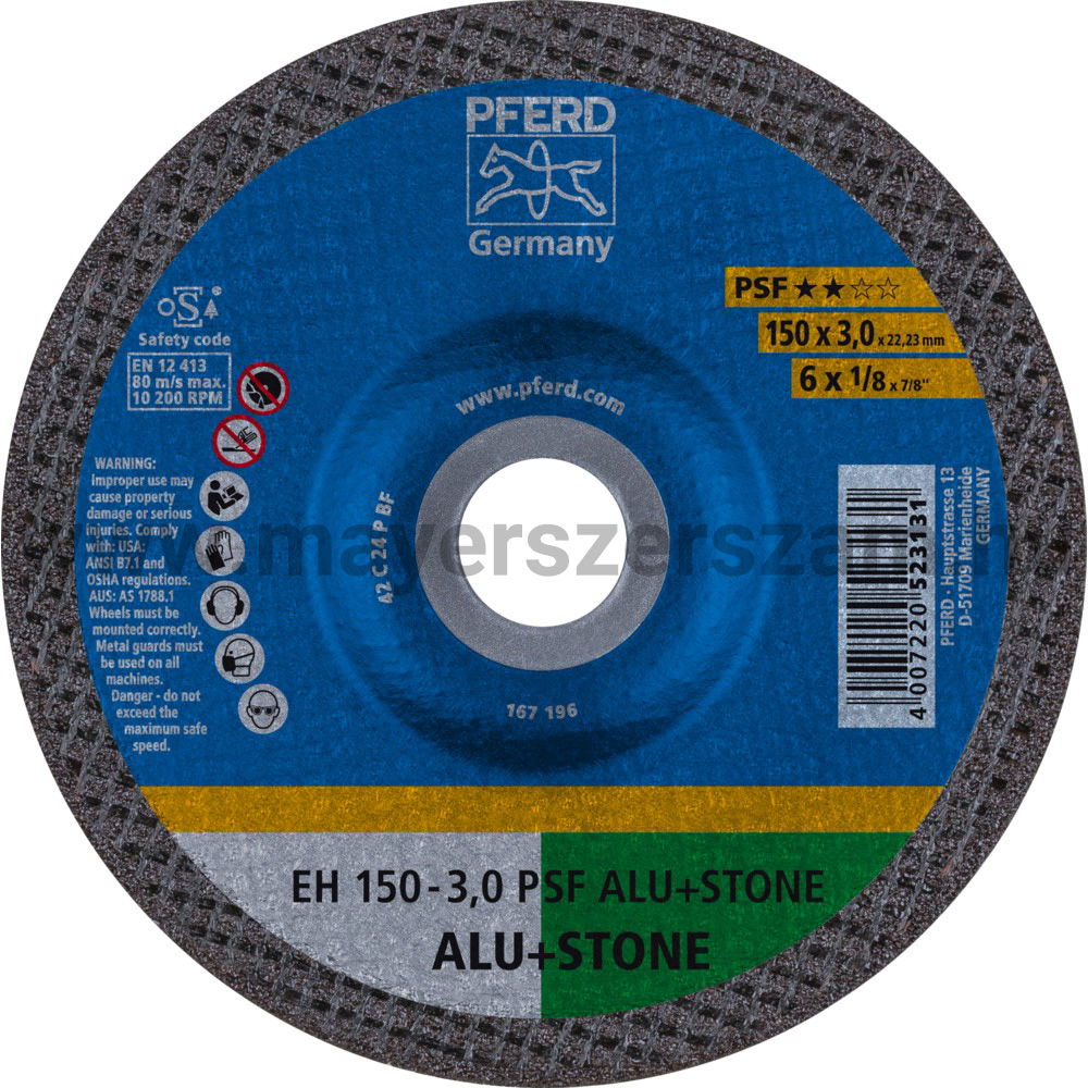 VÁGÓKORONG EH 150-3,0 PSF ALU+STONE termék fő termékképe