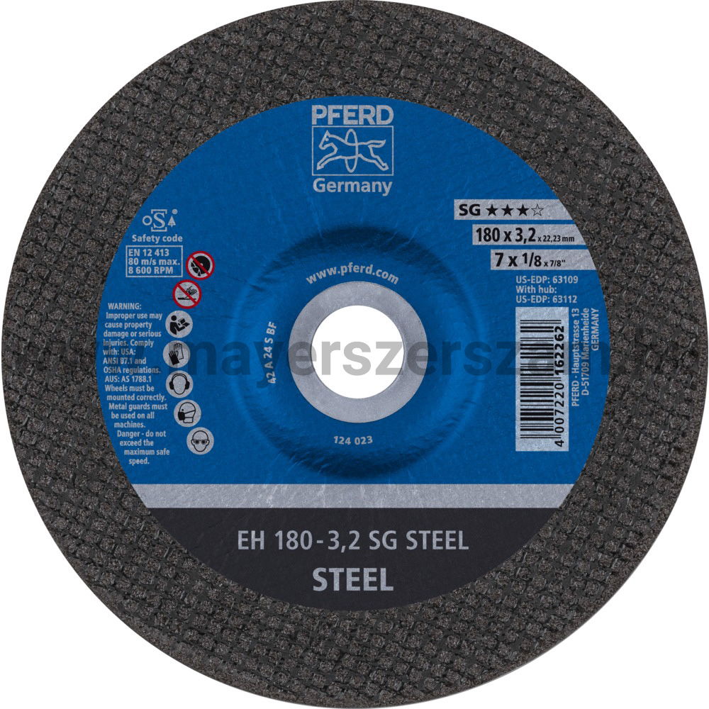 VÁGÓKORONG EH 180-3,2 SG STEEL termék fő termékképe