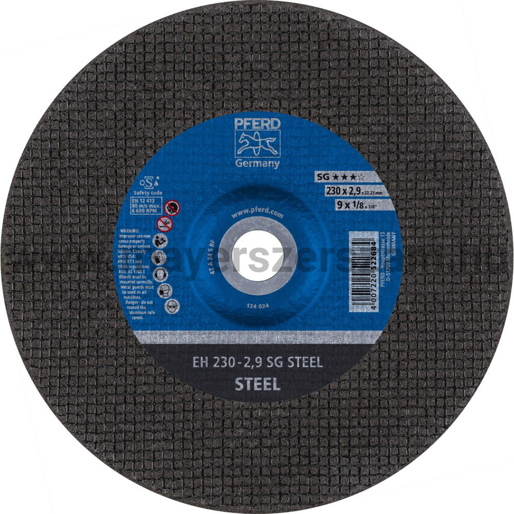 VÁGÓKORONG EH 230-2,9 SG STEEL termék fő termékképe
